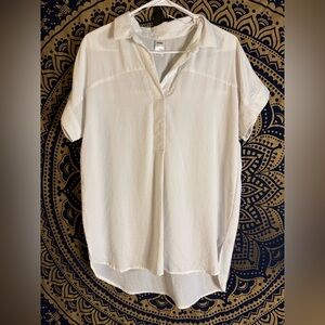 Elegant white Short Sleeve Tunic